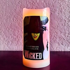 *30off3* Broadway Wicked Musical Theater Flameless Candle